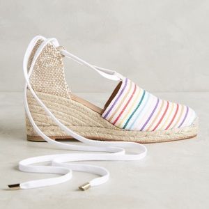 Castaner Colorful Striped Espadrilles with Ankle Ties